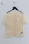 Renaissance Renaissance 24 Autumn/Winter Pleated Tulle T-shirt Top RNS-CLARA-BUTTER YELLOW CLARA